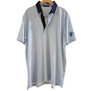 Greyson Blue and White Polo Shirt